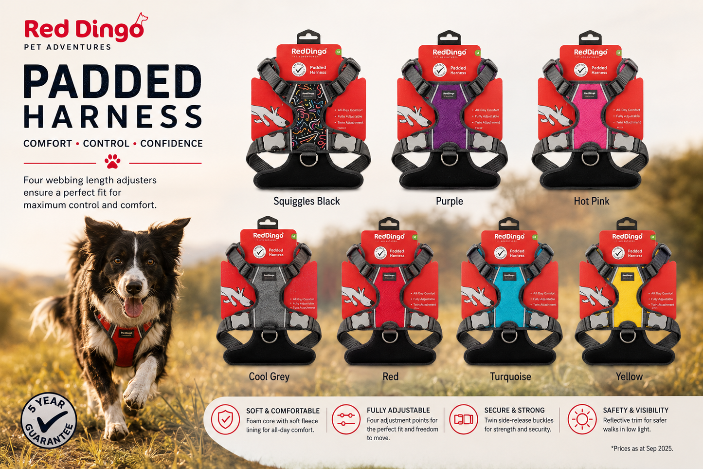 Red Dingo Padded Harness