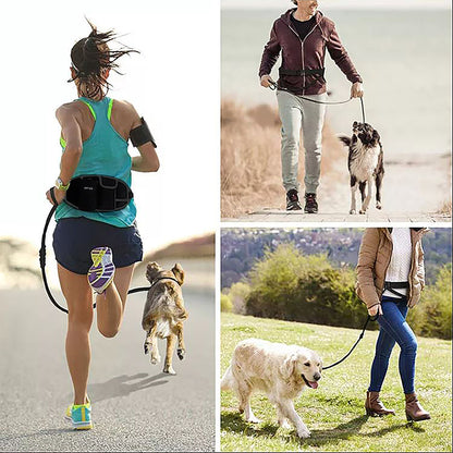 Hands Free Dog Running Lead with Wide Back Support Belt