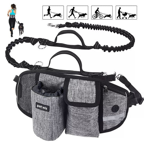 Hands Free Dog Running Lead with Wide Back Support Belt