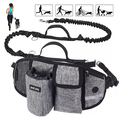 Hands Free Dog Running Lead with Wide Back Support Belt