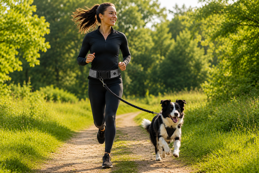 Hands Free Dog Running Lead With Storage Belt
